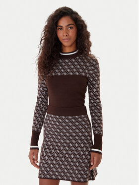 Guess Guess Пуловер W5BR24 Z3JD2 Кафяв Slim Fit