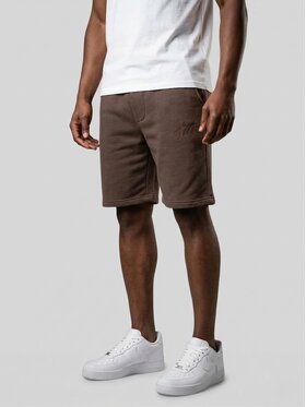 Jigga Wear Jigga Wear Szorty materiałowe Krótkie spodenki dresowe 131099 Brązowy Regular Fit