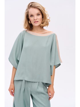 blue shadow blue shadow Bluzka Kasjo Zielony Regular Fit