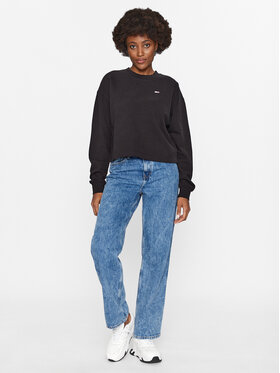 Tommy Jeans Jopa Tonal DW0DW16402 Črna Cropped Fit