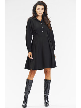 Awama Awama Večerní šaty A668 Černá Basic Fit