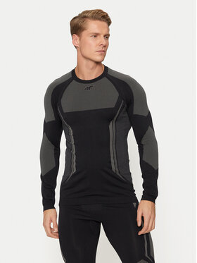 4F 4F Termo bielizeň vrchné diely 4FWAW24USEAM165 Čierna Slim Fit