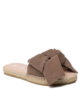 Manebi Espadrile Suede Sandals With Bow W 1.9 J0 Rjava