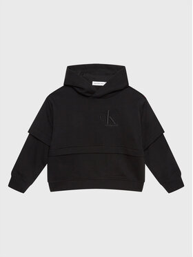 Calvin Klein Jeans Calvin Klein Jeans Bluza Monogram IB0IB01523 Czarny Regular Fit
