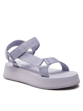 Calvin Klein Jeans Sandale Sandal Velcro Webbing In Mtl YW0YW01480 Ljubičasta