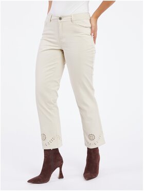 Orsay Orsay Jeansy 312179048000__42 Beżowy Straight Leg