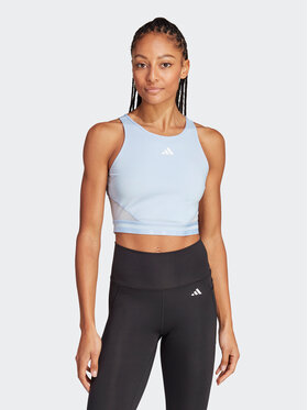 adidas adidas Top AEROREADY Hyperglam Crop Tank Top IB2312 Niebieski