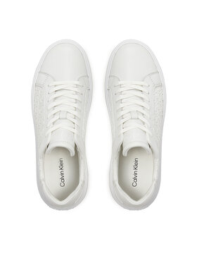 Calvin Klein Superge Low Top Lace Up Lth Mono HM0HM01498 Bela