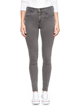 Wrangler Wrangler Jeansy HIGH RISE SKINNY Szary Skinny Fit
