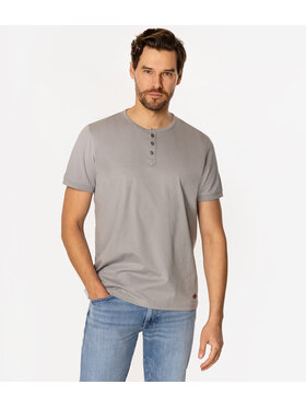 Lee Cooper Lee Cooper T-Shirt HENLEY 1160 Szary Regular Fit