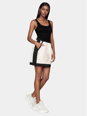 MADE BY SOCIETY MADE BY SOCIETY Spódnica mini Fusta CHROME-WASH - F27434 Biały Basic Fit