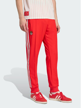 adidas adidas Spodnie dresowe Benfica Czerwony Slim Fit