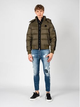 Plein Sport Plein Sport Bunda pro přechodné období UPPS29F Zelená Regular Fit