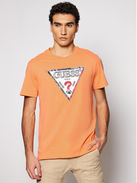 Guess Guess T-Shirt M1RI72 K8FQ1 Pomarańczowy Regular Fit