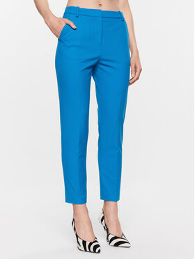 Pinko Pinko Pantalon en tissu Bello 100155 A0HO Bleu Cropped Fit