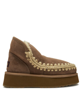 Mou Mou Μπότες Χιονιού Mini Eskimo Platform Boot FW681000A Καφέ