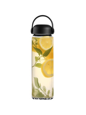 Vialli Design Vialli Design Butelka na wodę SZKLANA BUTELKA NA WODĘ 540ML FUORI CZARNA 30237 Czarny