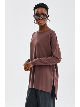 blue shadow blue shadow Bluzka Fina Brązowy Regular Fit