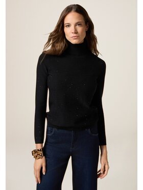 Oltre Oltre Sweter M485J005243N033 Czarny Regular Fit