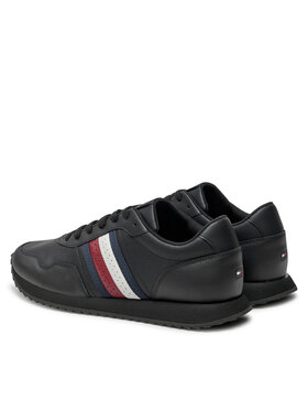 Tommy Hilfiger Superge Runner Evo Lth Mix Ess FM0FM05121 Črna