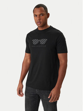 KARL LAGERFELD KARL LAGERFELD Tričko 755070 561252 Čierna Regular Fit