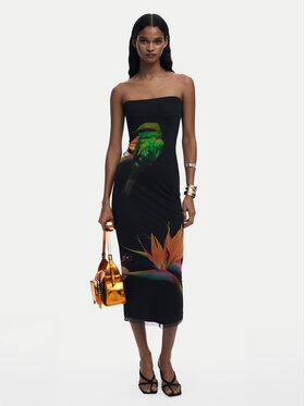Desigual Desigual Letné šaty Colibri 25SWMK16 Čierna Slim Fit