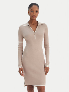 Liu Jo Sport Liu Jo Sport Трикотажна сукня TF5028 MS49I Бежевий Regular Fit