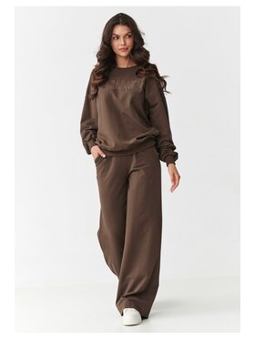 Makadamia Makadamia Dres M890 Brązowy Oversize