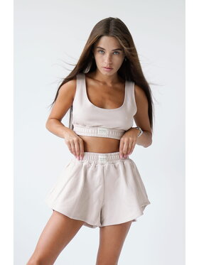 MissDenim MissDenim Komplet top i spodenki Flippy Set Beżowy Basic Fit