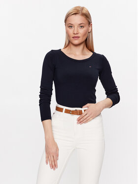 Tommy Hilfiger Tommy Hilfiger Pulóver WW0WW38869 Sötétkék Slim Fit