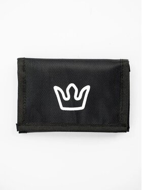 Jigga Wear Jigga Wear Portfel męski Materiałowy Portfel SPORTOWY ZAMYKANY Czarny Jigga Wear Simple Crown uni Czarny