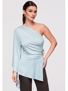 Ombre Ombre Koszula OW-SH-E0005 Niebieski Slim Fit