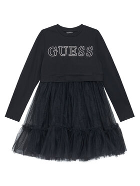 Guess Guess Sukienka codzienna J5YK03 KAUH0 Czarny Regular Fit