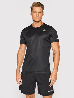 adidas adidas Тениска от техническо трико Run It FL6972 Черен Regular Fit