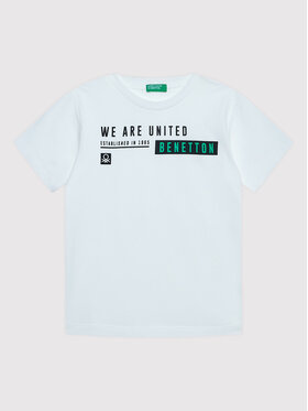 United Colors Of Benetton United Colors Of Benetton T-shirt 3I1XC105T Bijela Regular Fit