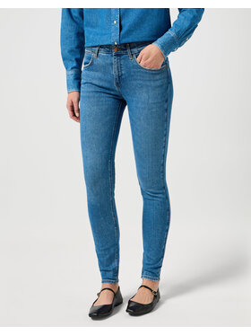Wrangler Wrangler Jeansy SKINNY Niebieski Skinny Fit