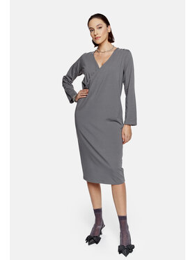 by Insomnia by Insomnia Sukienka codzienna Sukienka midi TAYLA DRESS S Szary Straight Fit