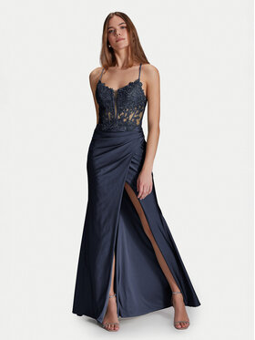 Hey Kyla Hey Kyla Sukienka wieczorowa 5AI058HK Granatowy Regular Fit