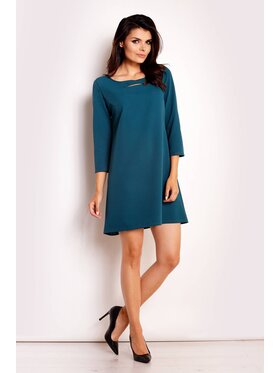Infinite You Infinite You Sukienka codzienna M111 Zielony Basic Fit