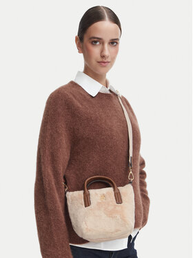 Tommy Hilfiger Tommy Hilfiger Torebka Popette Micro Tote Faux Fur AW0AW19311 Beżowy jasny