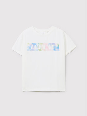 OVS OVS Tricou 1440330 Alb Regular Fit