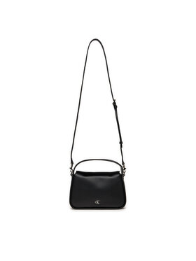 Calvin Klein Ročna Torba Metal Mono Mini Block20 W/Flap K60K612246 Črna