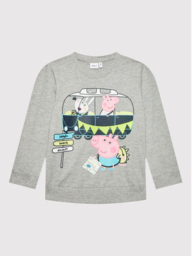 NAME IT NAME IT Bluza PEPPA PIG 13201337 Szary Regular Fit