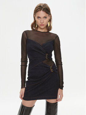 Versace Jeans Couture Versace Jeans Couture Дънкова рокля 75HAO92M Тъмносин Slim Fit