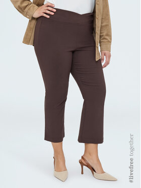 Fiorella Rubino Fiorella Rubino Spodnie materiałowe P701L002310N022 Brązowy Flare Fit