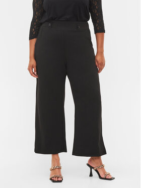 Zizzi Zizzi Kalhoty z materiálu V90132A Černá Loose Fit