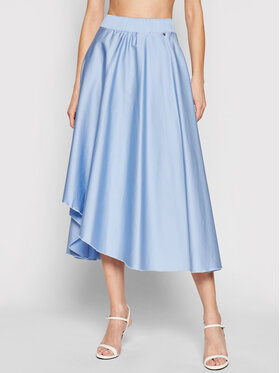 Nissa Nissa Midi suknja F12134 Plava Regular Fit