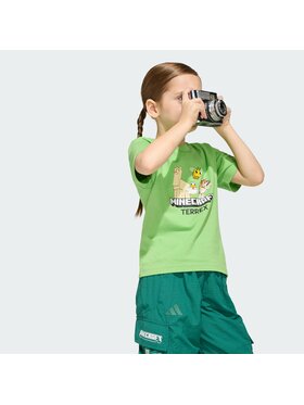 adidas adidas T-Shirt Minecraft Terrex Zielony Regular Fit
