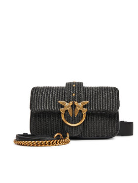 PINKO PINKO Borsetta Love One Mini Slouchy Fl PE 25 PLTT 104340 A2CF Nero