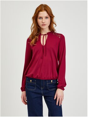 Orsay Orsay Bluzka 178181-403000__XS Bordowy Regular Fit